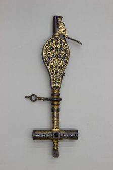 Wheellock Spanner with Priming Flask and Screwdriver, German, Munich, ca. 1610-30. Creator: Unknown
