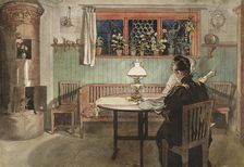 When the Children have Gone to Bed. From A Home (26 watercolours), c1900s. Creator: Carl Larsson