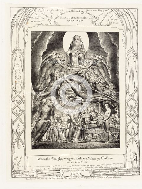 'When the Almighty was yet with me, When my Children were about me', 1825. Creator: William Blake.