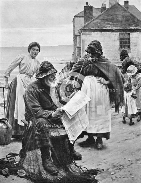'When the Boats are Away', 1903.Artist: Walter Langley
