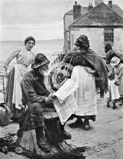 'When the Boats are Away', 1903.Artist: Walter Langley