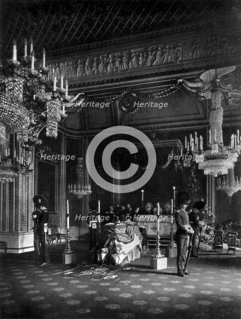 'When the Day of Toil is Done, the Lying in State', 1910. Artist: Unknown