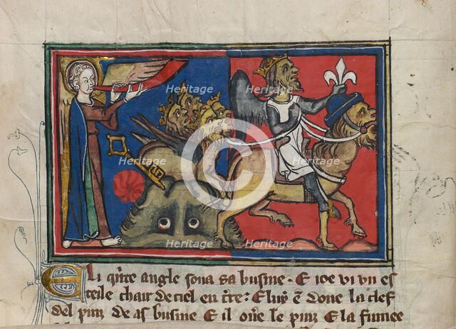 When the fifth angel blew his trumpet... Miniature from: Apocalypse de saint Jean, ca 1320. Creator: Anonymous.