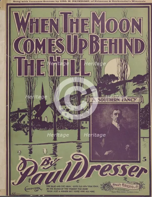 'When the moon comes up behind the hill', 1900. Creator: Unknown.