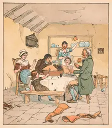 When the Pie was opened, The Birds began to sing 1880. Creator: Randolph Caldecott