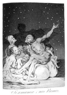 When day breaks we will be off! 1799. Artist: Francisco Goya