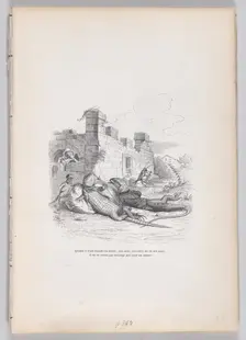 When he was sleeping in the sun... from Scenes from the Private and Public Life of ..., ca. 1837-47. Creator: Andrew Best Leloir