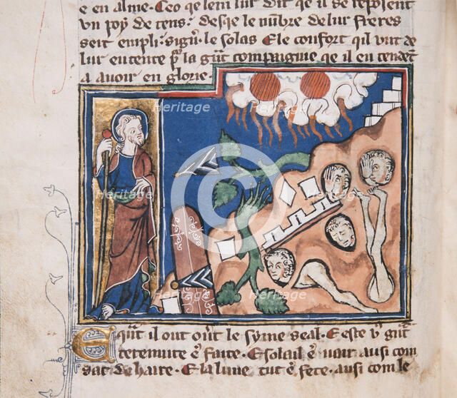 When He arises to make the earth tremble... Miniature from: Apocalypse de saint Jean, ca 1320. Creator: Anonymous.