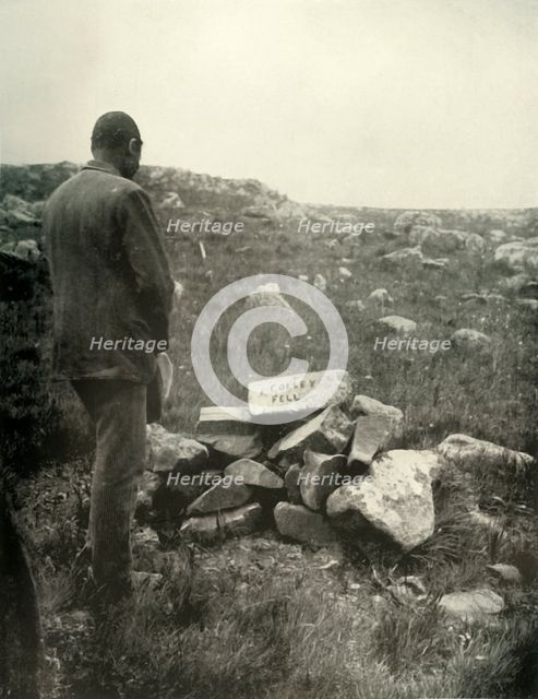 'Where Colley Fell. Rough Cairn of Stones on Majuba Hill', 1900. Creator: George Washington Wilson.