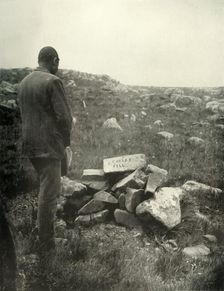 Where Colley Fell. Rough Cairn of Stones on Majuba Hill 1900. Creator: George Washington Wilson