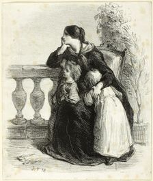 Where Can He Be?, c. 1848. Creator: Jean Francois Millet