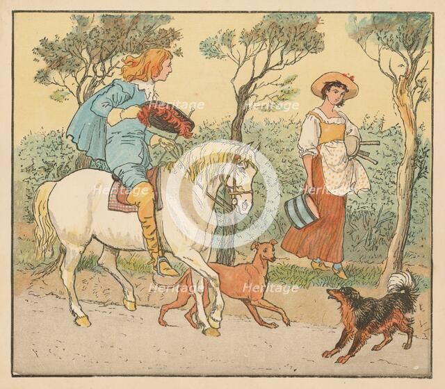 'Where are you going, my Pretty Maid', c1882. Creator: Randolph Caldecott.