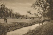 Where Beverley Brook Winds Through The Royal Hunting Park of Richmond c1935. Creator: Joel