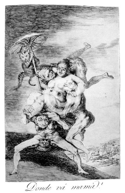 'Where is mother going?', 1799. Artist: Francisco Goya