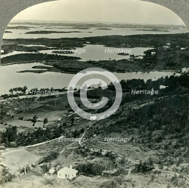'Where It Is Always Summer - The Green Isles of Bermudas from the Lighthouse on Gibbs Hill', c1930s. Creator: Unknown.