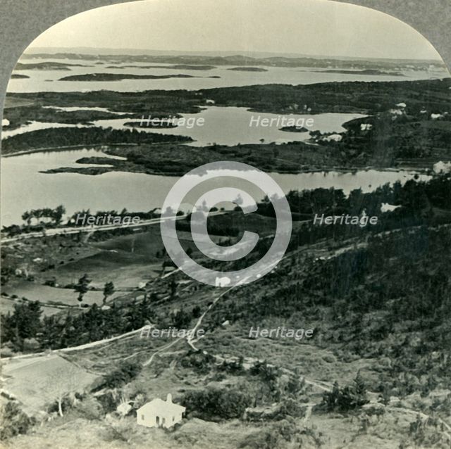 'Where It Is Always Summer - The Green Isles of Bermudas from the Lighthouse on Gibbs Hill', c1930s. Creator: Unknown.