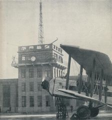 Where Officers of a Great Aerodrome Keep Contact with the Flying Pilots c1935