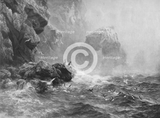 'Where Nought Is Heard But Lashing Wave And Sea-Birds' Cry', c1880, (1912). Artist: Peter Graham.