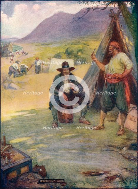 'Where Now The Great City of Cape Town Stands, They Set Up Their Tents And Huts', c1908, (c1920).  Artist: Joseph Ratcliffe Skelton.