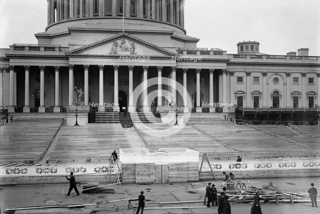 Where Wilson "will be" sworn in, East Front of Capitol, between c1910 and c1915. Creator: Bain News Service.