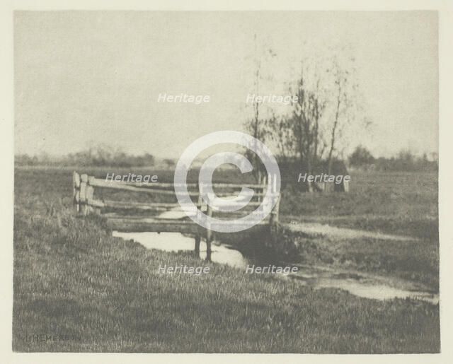 Where Winds the Dike (Norfolk), c. 1883/87, printed 1888. Creator: Peter Henry Emerson.