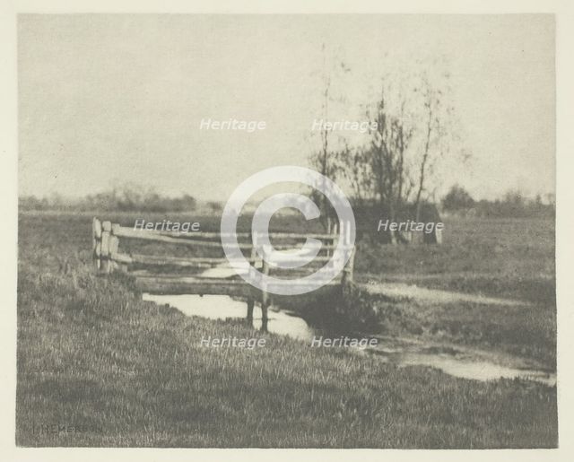 Where Winds the Dike (Norfolk), c. 1883/87, printed 1888. Creator: Peter Henry Emerson.