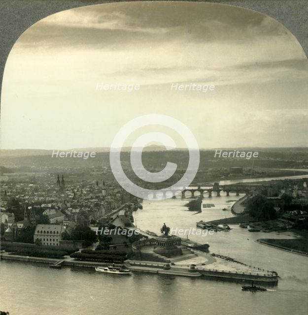 'Where the Moselle Enters the Rhine, Coblenz, Germany', c1930s. Creator: Unknown.