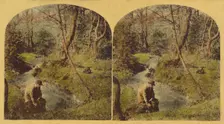 "Where the clear brook doth o'er the pebbles play", about 1860. Creator: London Stereoscopic & Photographic Co