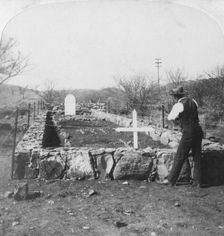 Where the fallen heroes lie, foot of Hart's Hill, Colenso, South Africa Boer War, 1901. Artist: Underwood & Underwood