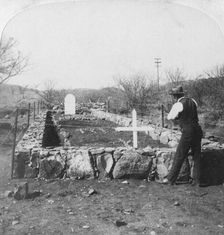 Where the fallen heroes lie, foot of Hart's Hill, Colenso, South Africa Boer War, 1901. Artist: Underwood & Underwood