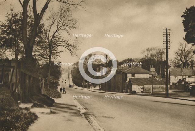 'Where The Roman Road To Dover Crosses Shooter's Hill Beyond Blackheath', c1935. Creator: W Whiffin.