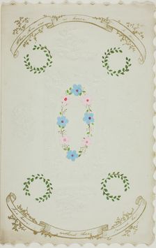 Where Thou Art is Home to Me (valentine), c. 1850. Creator: Unknown
