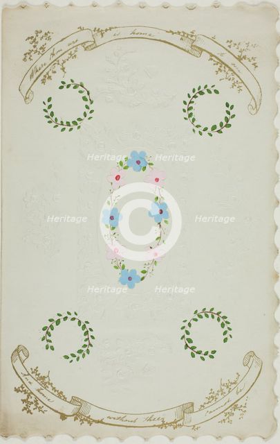 Where Thou Art is Home to Me (valentine), c. 1850. Creator: Unknown.