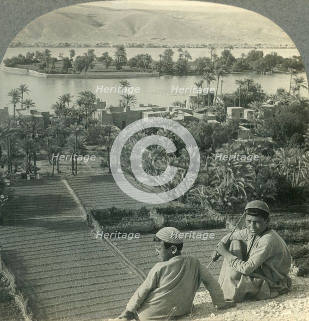 'Where Tradition Locates the Garden of Eden - Valley of the Euphrates, 250 Miles N.W. of Babylon, Ir Creator: Unknown.