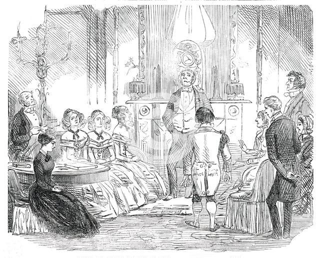 Where You Should Not Dine on Christmas Day - drawn by Leech, 1850. Creator: Unknown.