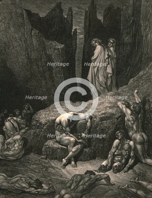 "Wherefore doth fasten yet thy sight below amongst the maim'd and miserable shades?"', c1890.  Creator: Gustave Doré.