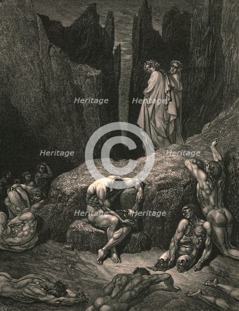 "Wherefore doth fasten yet thy sight below amongst the maim'd and miserable shades?"', c1890.  Creator: Gustave Doré.