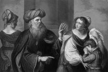 Wherefore she said unto Abraham, cast out this bondwoman and her son 18th-19th century. Creator: J Jenkins