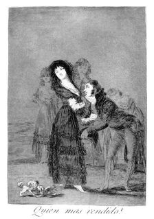 Which of them is more overcome? 1799. Artist: Francisco Goya
