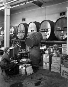 Whisky blending at Wiley & Co, Sheffield, South Yorkshire, 1960. Creator: Michael Walters
