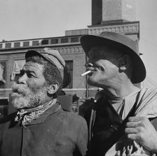 "Whiskers" and Johnny Carrol, two familiar faces on the waterfront, Washington, D.C., 1942. Creator: Gordon Parks