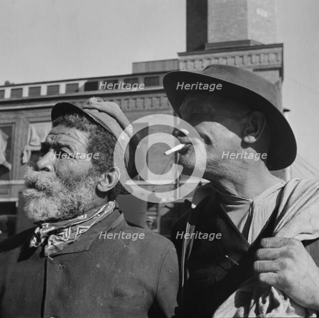 "Whiskers" and Johnny Carrol, two familiar faces on the waterfront, Washington, D.C., 1942. Creator: Gordon Parks.