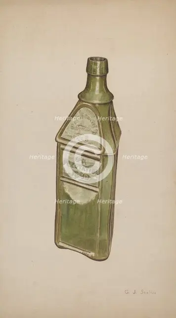 Whiskey Bottle, c. 1941. Creator: Gerald Scalise.