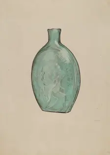 Whiskey Flask, c. 1938. Creator: G. A. Spangenberg