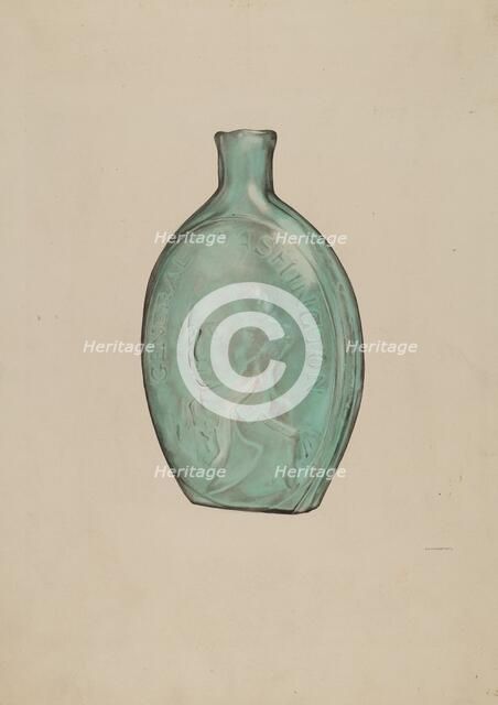 Whiskey Flask, c. 1938. Creator: G. A. Spangenberg.