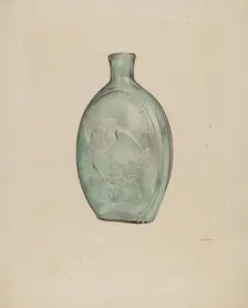 Whiskey Flask, c. 1938. Creator: G. A. Spangenberg