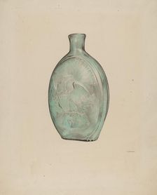 Whiskey Flask, c. 1938. Creator: G. A. Spangenberg