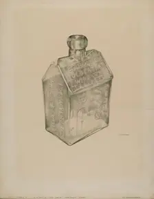 Whiskey Flask, c. 1938. Creator: G. A. Spangenberg