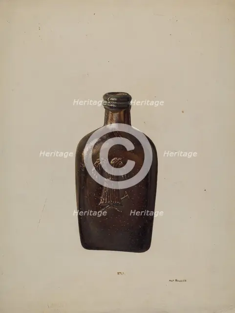 Whiskey Flask, c. 1939. Creator: Alf Bruseth.