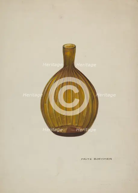 Whiskey Flask, c. 1939. Creator: Fritz Boehmer.